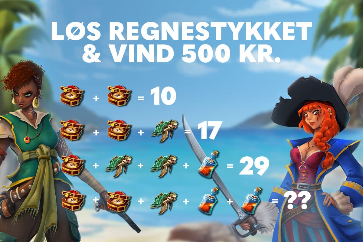 Kan du løse regnestykket? 🏴‍☠️