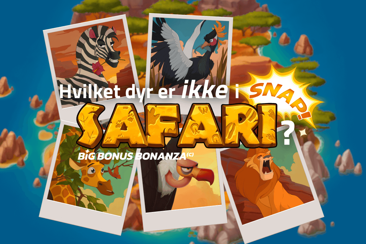 Hvilket dyr er IKKE fra Safari Snap?