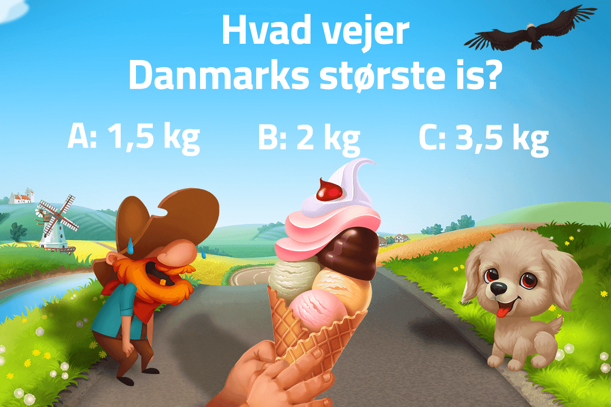 Hvad vejer Danmarks STØRSTE is?