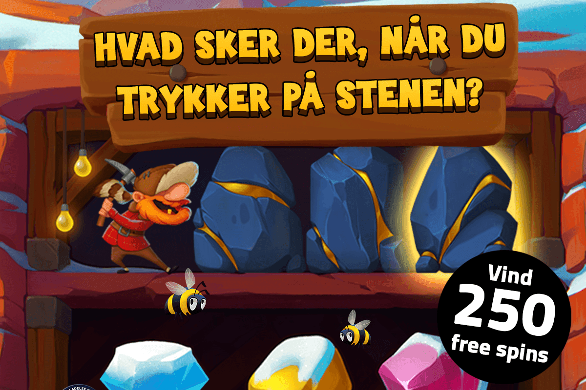 Vind 250 free spins til Mining Madness 2!